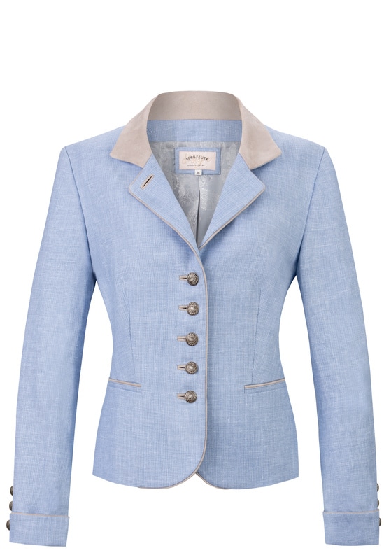 Jacke Giulietta (hellblau, Gr. 32) von Stockerpoint Bergfeuer Couture für Damen, Oberteile, 50% Baumwolle, 50% Leinen